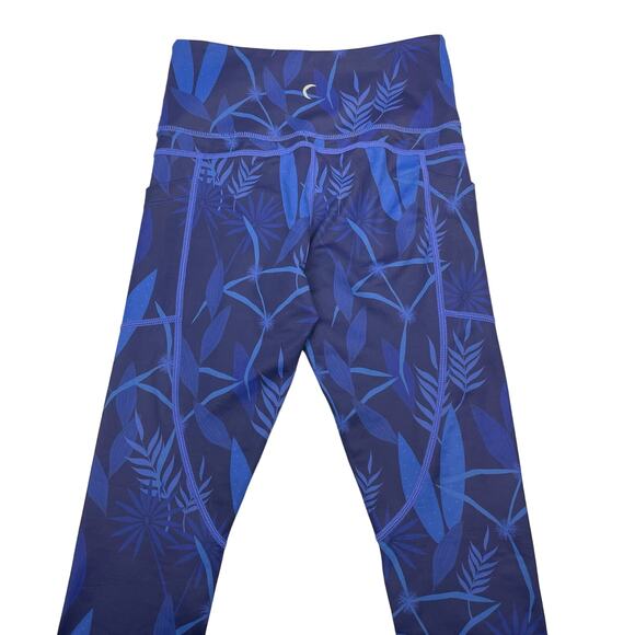 ZYIA ACTIVE Azul Paradise Hi-Rise Capri Legging Sz 2 Leaf Print - Picture 7 of 8